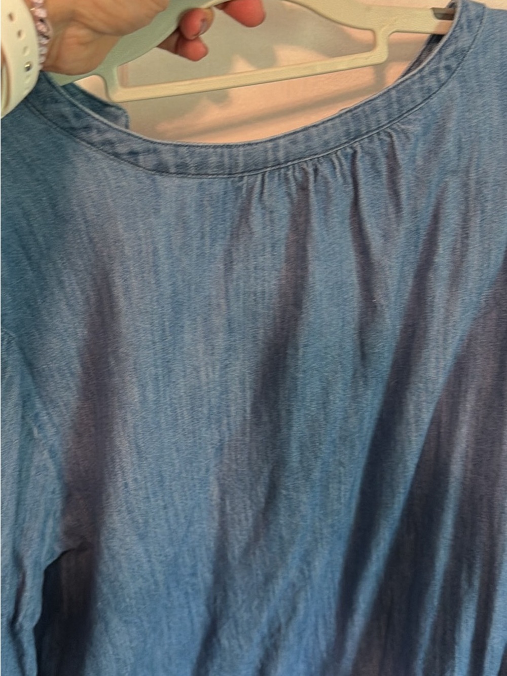 Old Navy Blue Denim Tunic Top - Picture 4 of 5